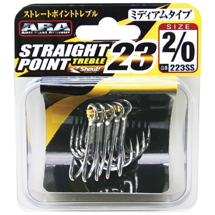 Shout 223 Straight Point Treble Hooks