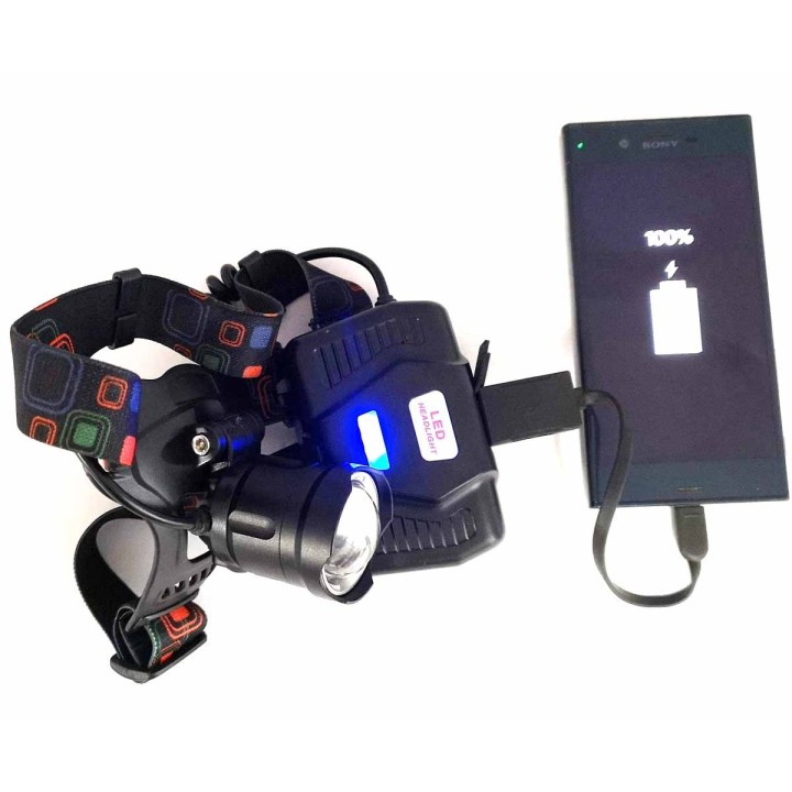 Super bright 1200 Lumin Headlamp w/18650 batteries-rechargable