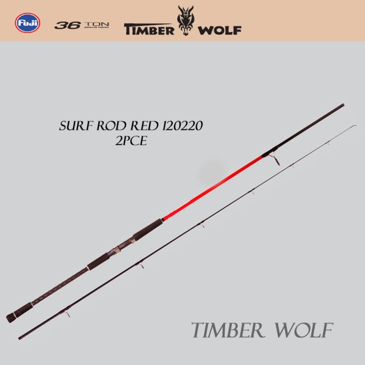 Timber wolf Surf Rod - Red 120220 - 2pce
