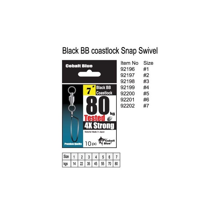 Black Ball Bearing Snap Swivel