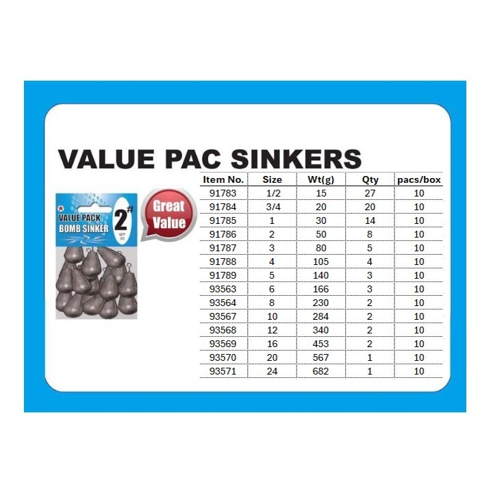 Value Pack Sinker Bomb