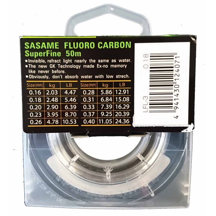 Sasame 50m Fluo Carbon Super Fine