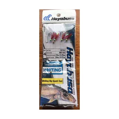 Hayabusa Whiting Rigs Twin Pac Spark Red EX703 - Viva Fishing