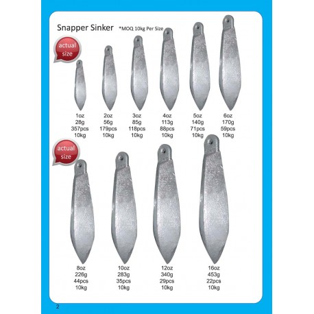 20 x 40G BOMB FISHING SINKERS PROFESSIONAL MADE Fish Snapper Sinker Weights New 