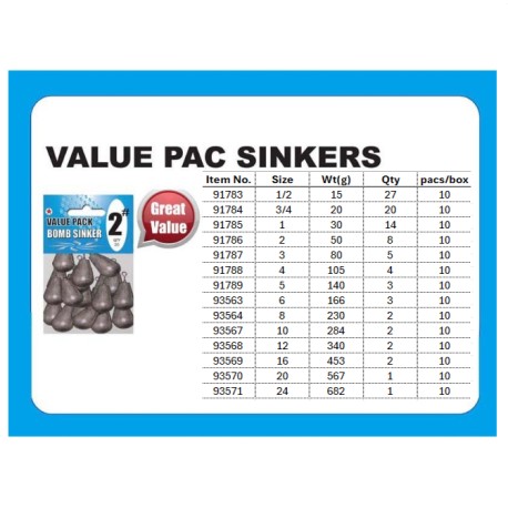 Value Pack Sinker Bomb