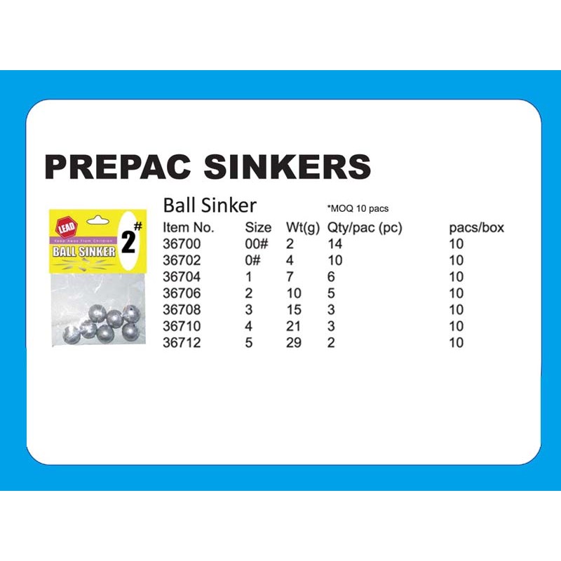 Bulk sinkers Bomb10kg - Viva Fishing Australia